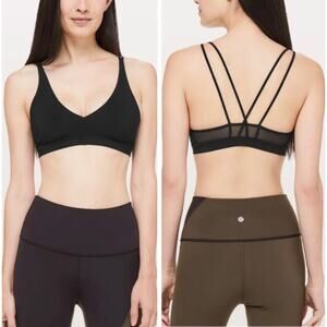 Lululemon sz 4 Freely Flexed sports bra black strappy